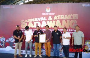 Karnaval Badawang Dalam Sosialisasi KPU Kab.Bandung Dinobatkan Rekor MURI Dunia