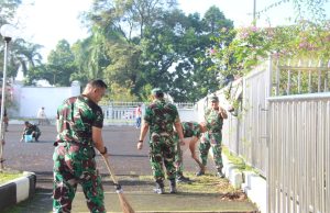 Semangat Hari Juang Kartika: Kodim 0612/Tasikmalaya Gelar Apel dan Bersih-Bersih TMP