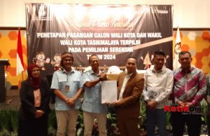 KPU Kota Tasikmalaya Tetapkan Pasangan Viman Diky Walikota Terpilih