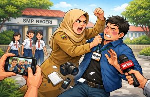 Terjadi Kekerasan, Wartawan Dipukul dan Dicakar Oknum Kepala Sekolah