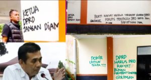 Ketua DPRD Resmi Laporkan Aksi Coret Coret Dinding