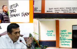 Ketua DPRD Resmi Laporkan Aksi Coret Coret Dinding