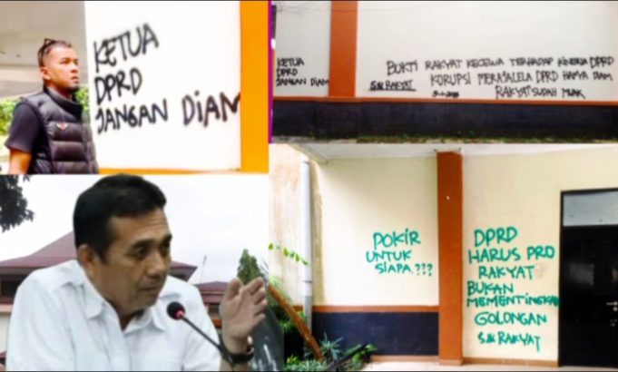 Ketua DPRD Resmi Laporkan Aksi Coret Coret Dinding