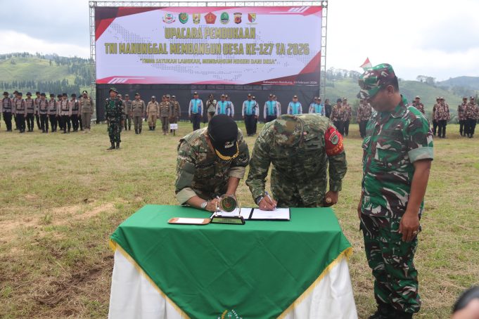 Upacara Pembukaan TMMD Reguler Ke – 127 Tahun 2026 di Desa Cipelah Wilayah Teritorial Kodim 0624/Kab.Bandung