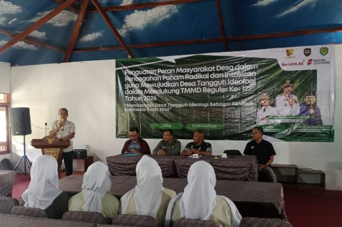Untuk Dukung TMMD Ke- 127 Kesbangpol Laksanakan Giat Penguatan Peran Masyarakat Desa