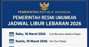 Pemerintah Resmi Umumkan Jadwal Libur Lebaran 2026, Masyarakat Dapat Waktu Libur Lebih Panjang