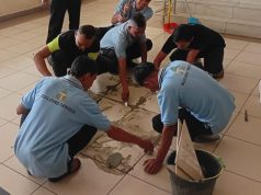 Picu Pertanyaan Efisiensi Anggaran, Perbaikan Keramik Lantai Dilakukan Office Boy