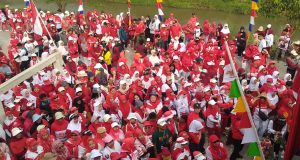 1500 Peserta Meriahkan Gerak Jalan Desa Bojongkunci Barokah, Door prize Umroh