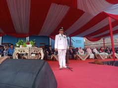 Pemerintah Kecamatan Margaasih Laksanakan Upacara HUT RI Di Halaman Pesantren Albasyariah